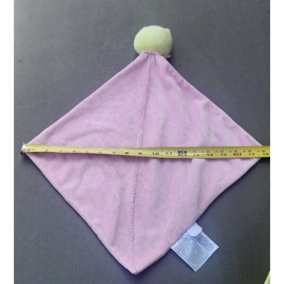 Carters Precious Firsts Frog Pink Security Plush Velour Rattle Blanket Lovey - Picture 12 of 12